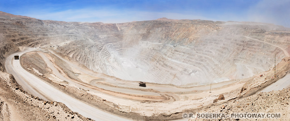Chuquicamata au Chili Photo plus grande mine de cuivre