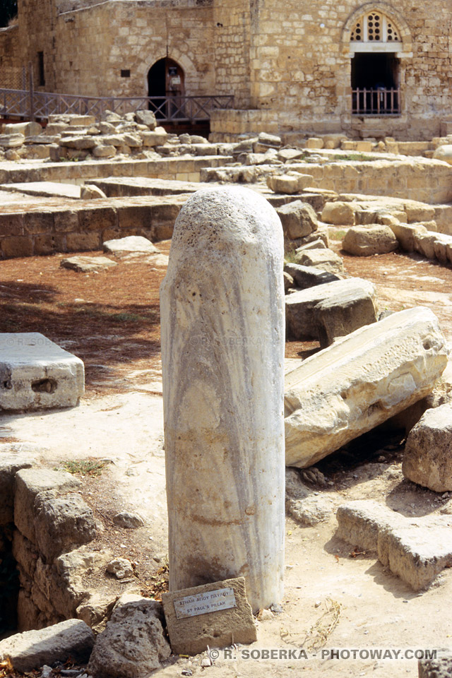 Image Photo du pilier de l'Apôtre Paul photos Saint paul à Paphos Chypre