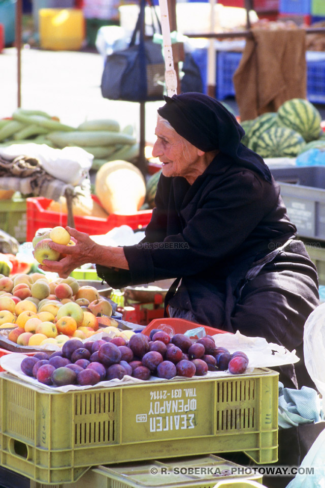 vendeuse de marché Chypre