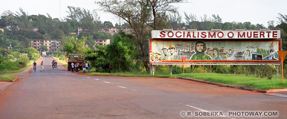 Photos de slogans révolutionnaires de Moa, photo voyage à Cuba