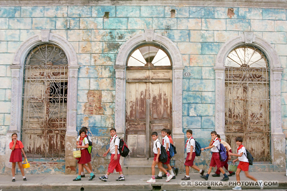 écoliers cubains