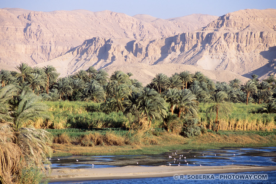 Photos de paysages de la vallée du Nil photo guide voyage en Egypte