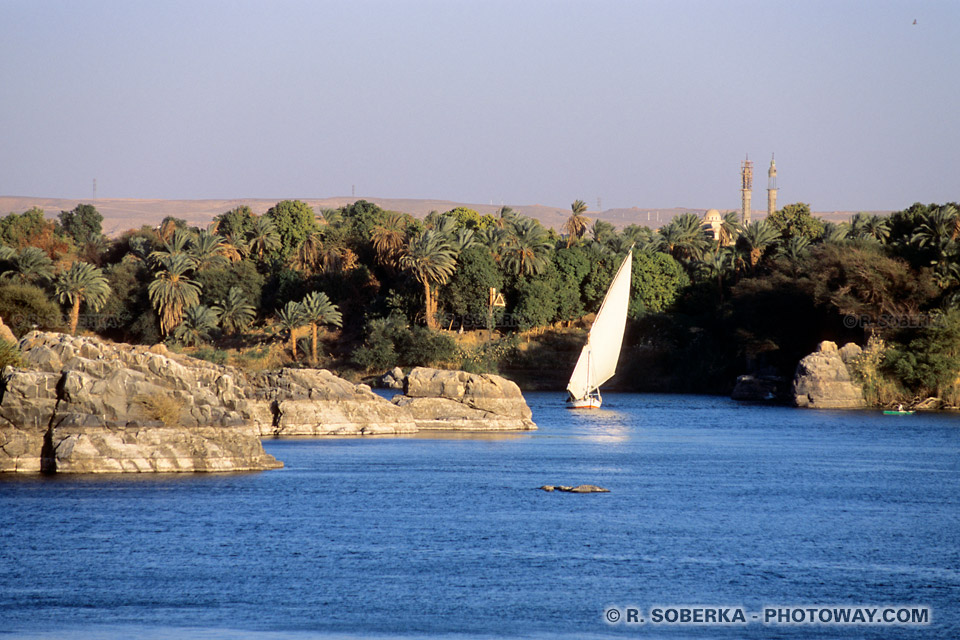 Photos de bateaux felouques photo à Assouan reportage en Egypte