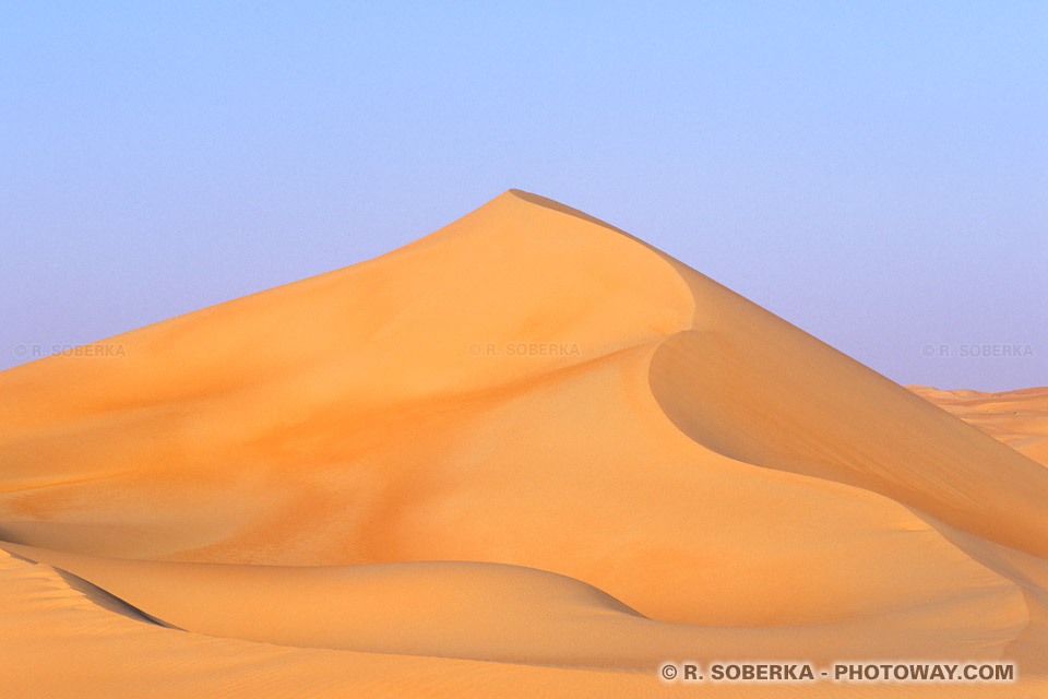 Image Photo de dunes de sable dans le désert des Emirats Arabes Unis