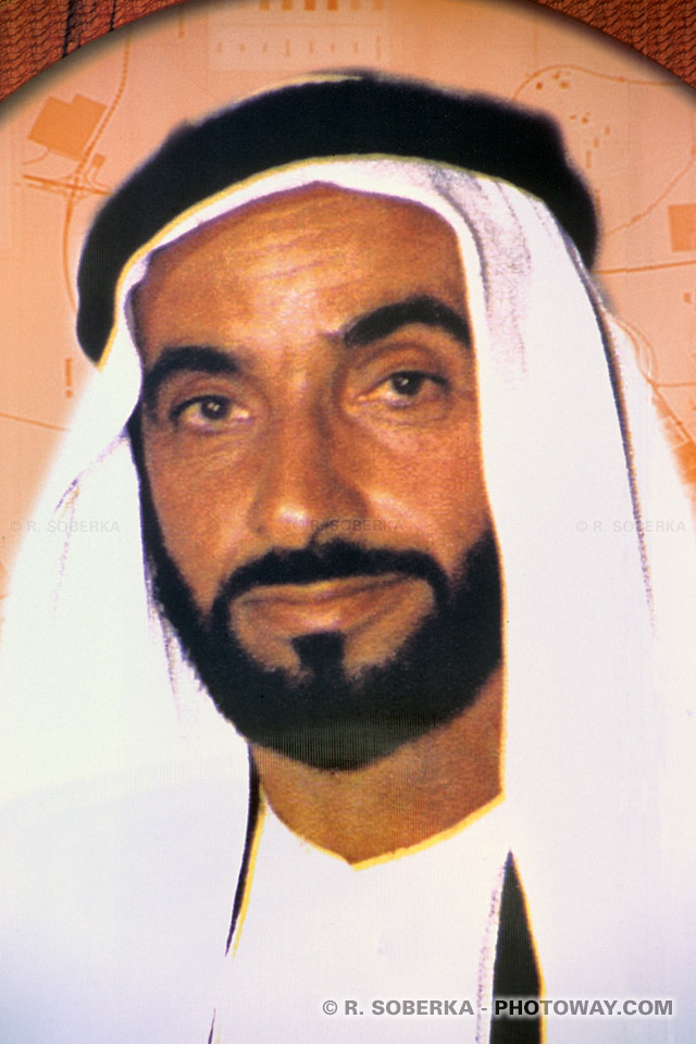 Image Photo de Sheikh Zayed photos président des Emirats Arabes Unis