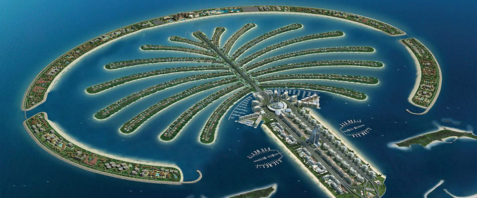 Image Photo de Palm Island île artificielle à Dubaï Emirats Arabes Unis