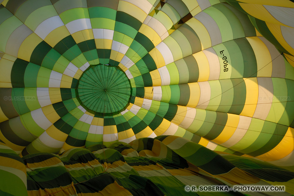 Photos du graphisme d'une montgolfière