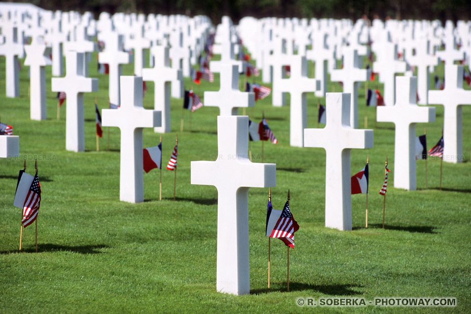 Images Photos de tombes photo d'une tombe de soldat américain en Normandie