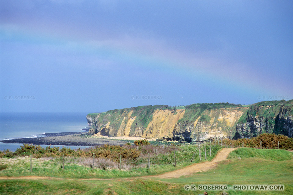 Images Photos de la falaise de la Pointe du Hoc du débarquement en Normandie