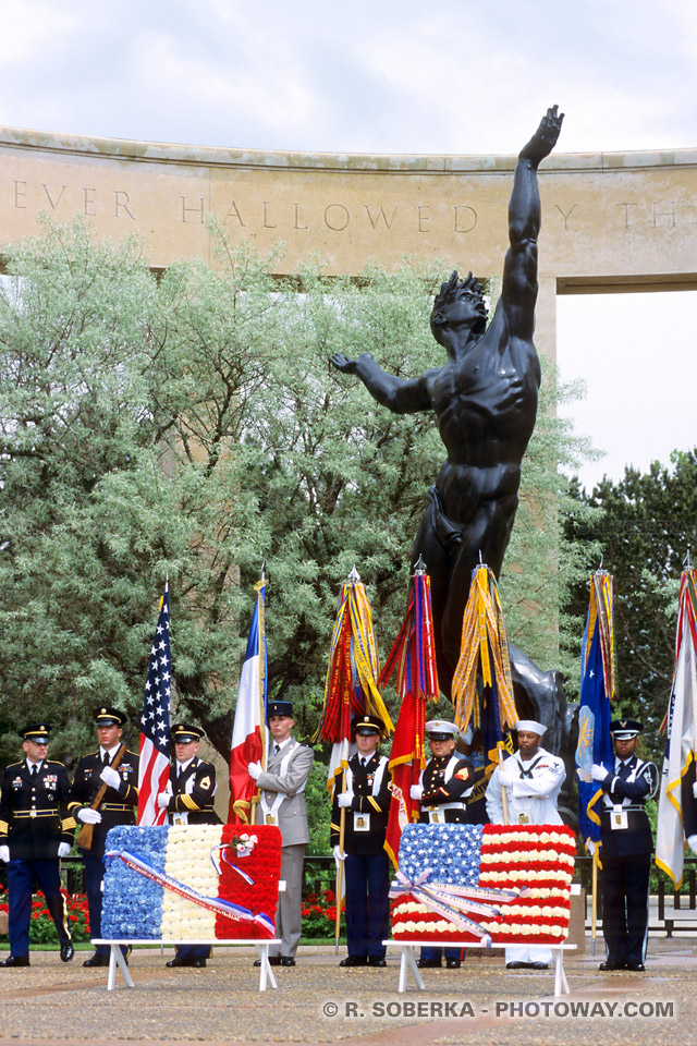 Commémorations du débarquement du 6 juin au cimetière de Colleville