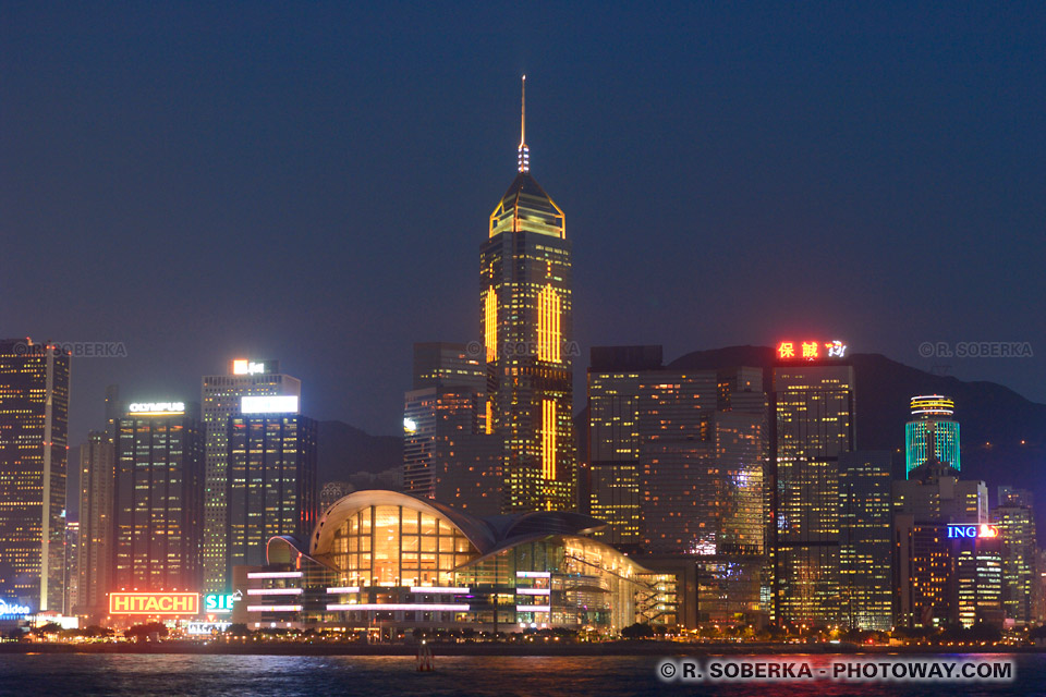 Images de l'ïle de Hong-Kong photos de nuit