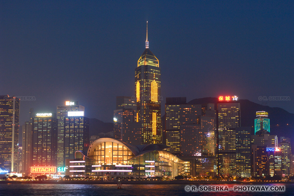Images de l'ïle de Hong-Kong photos de nuit