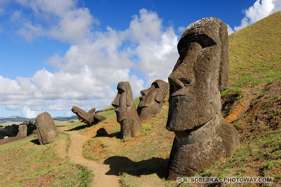 Photos de Moaïs les statues de l'Ile de Pâques photos