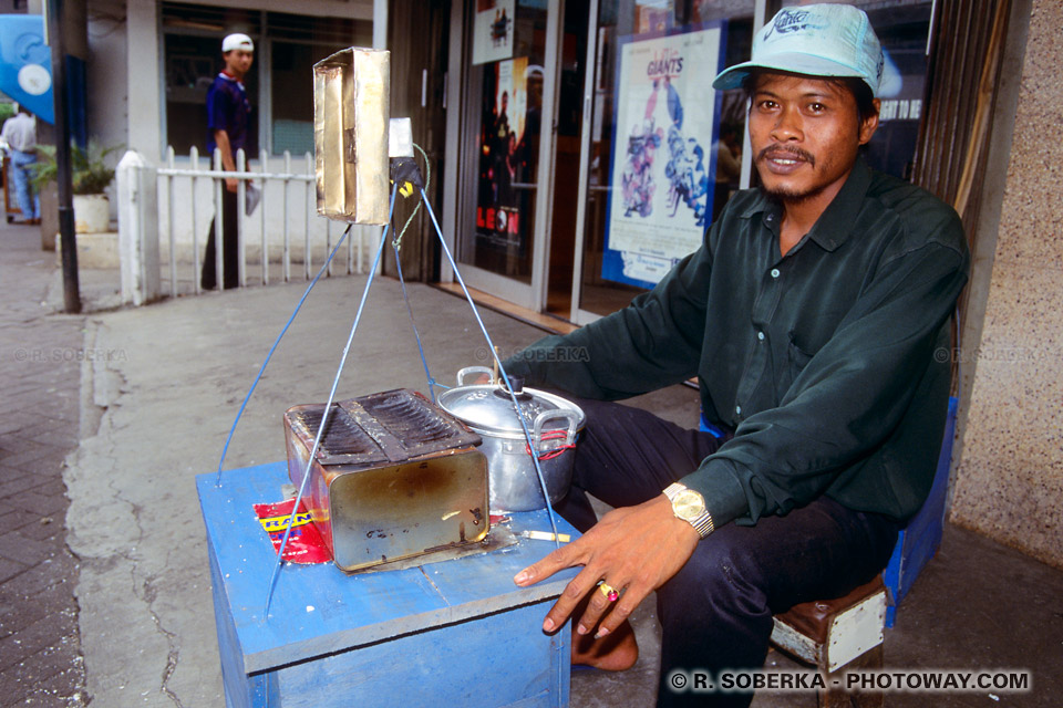 Photos d'indonésiens : photo d'un marchant indonésien à Jakarta