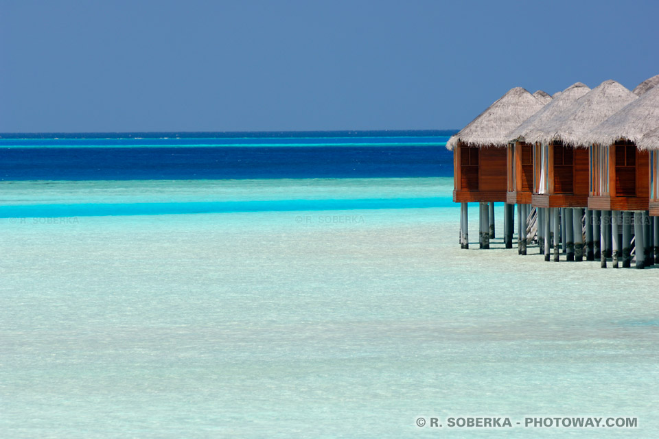 Fonds d'écran Maldives Bungalows wallpaper lagon