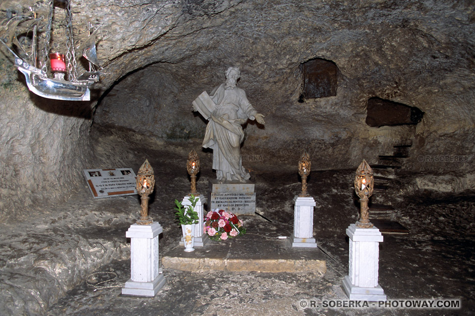 Images Photos de L'apôtre Paul photo de la grotte de saint Paul à Malte