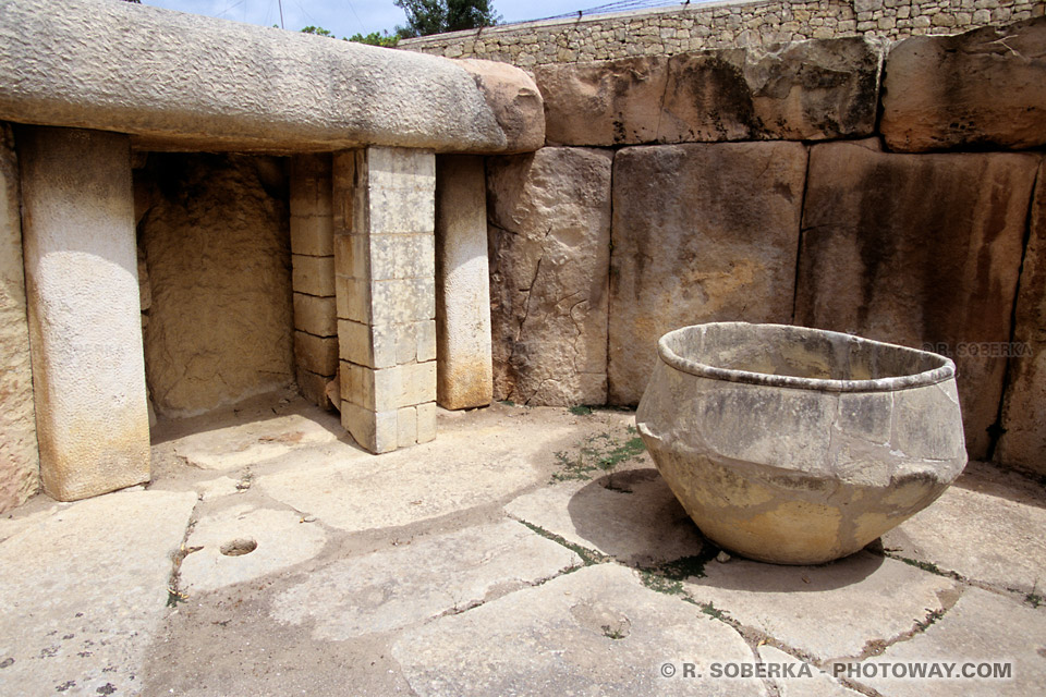 Photos et Images de sites mégalithiques à Malte temples de Tarxien photos 
