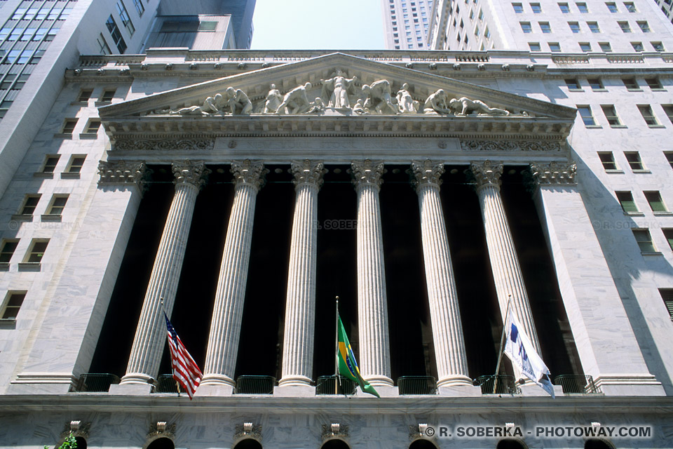 Images Photos de Wall Street photo de la bourse Américaine de New York