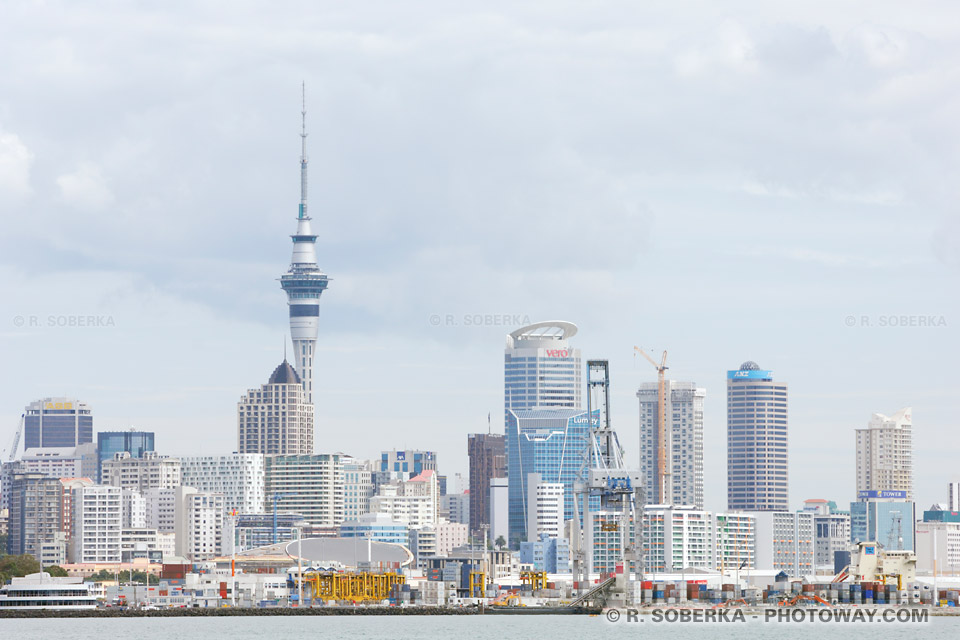 Photos de la Sky-Tower d'Auckland Nouvelle-Zélande 