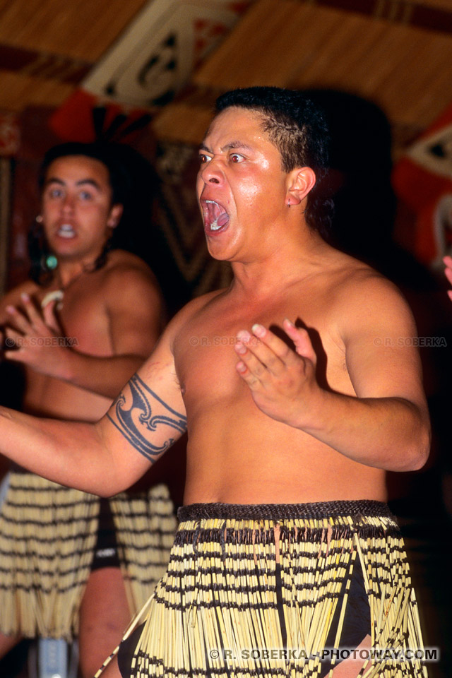 Photos de guerriers Maoris : Photo d'un guerrier Maori en Nouvelle-Zélande