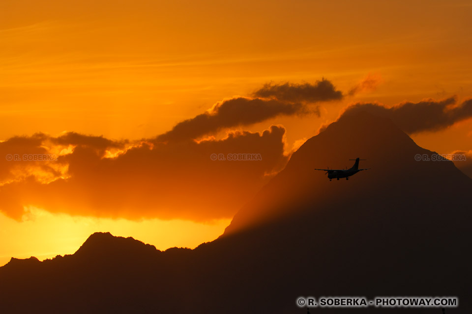 Photos de coucher de Soleil sur Moorea photos de couchers de Soleil