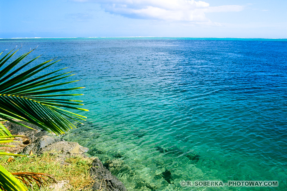 Photos de lagons à Tahiti photo lagon aux eaux turquoise en Polynésie