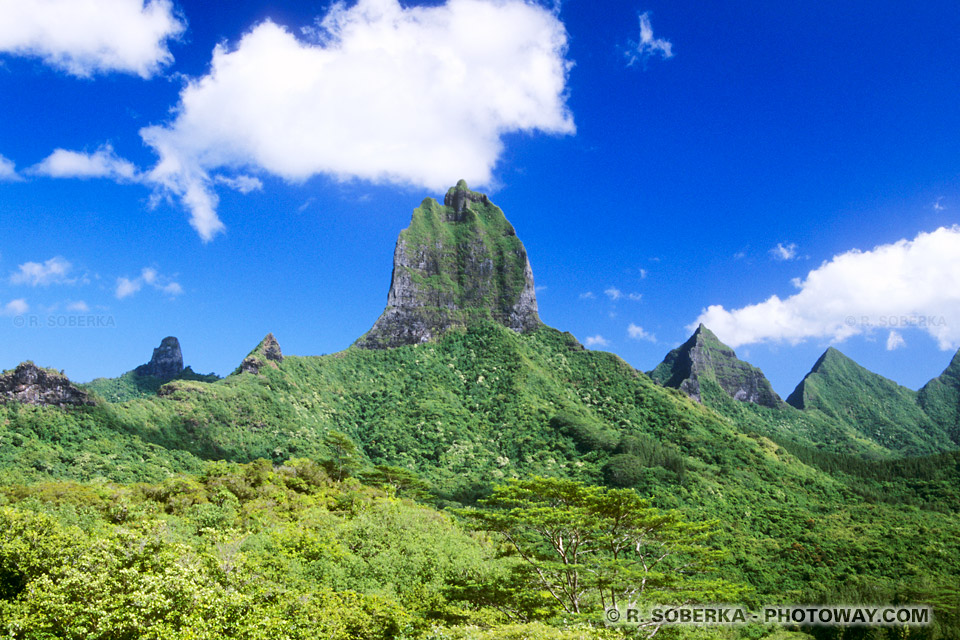 Photos de pics volcaniques de Moorea photographies de Moorea