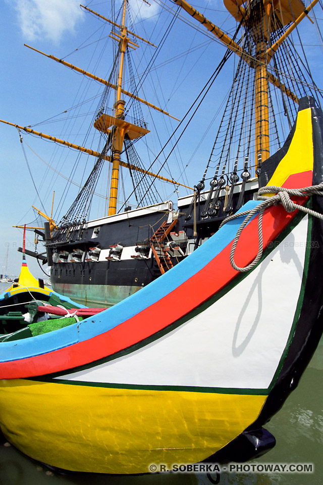 Photos de bateaux traditionnels portugais : photo prise à l'Exposition Universelle de Lisbonne