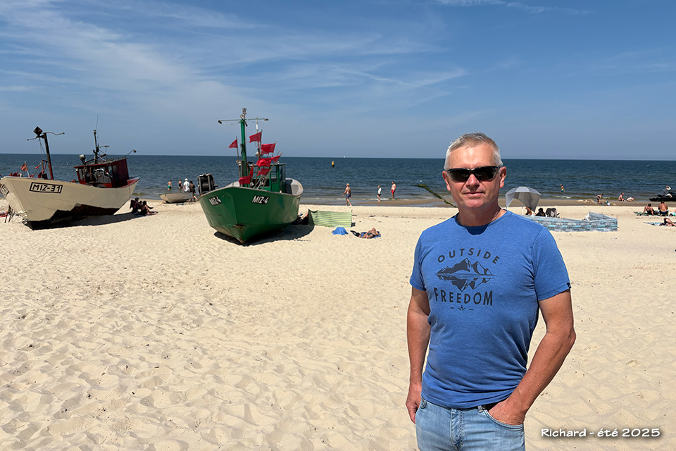 Richard Soberka au bord de la mer Baltique en Pologne Richard Soberka au bord de la mer Baltique en Pologne