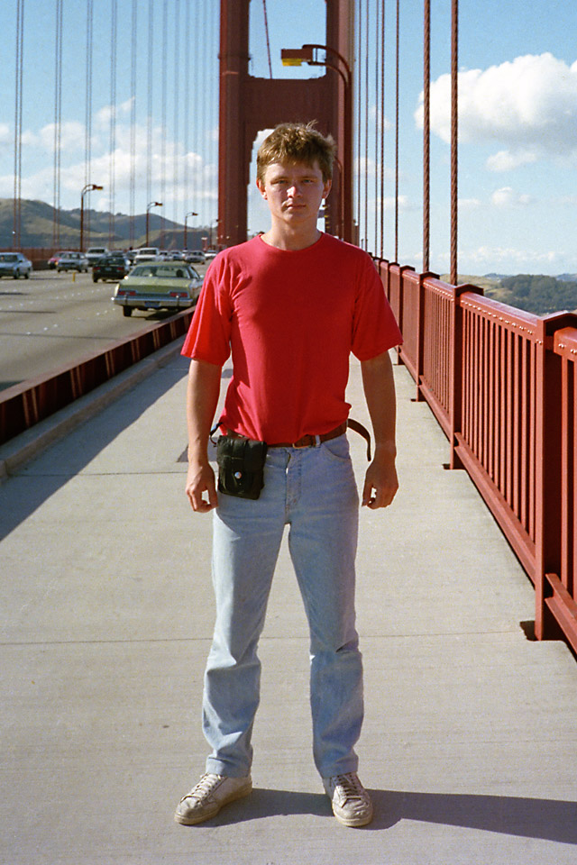 Richard Soberka sur le pont Golden Gate Bridge à San Francisco