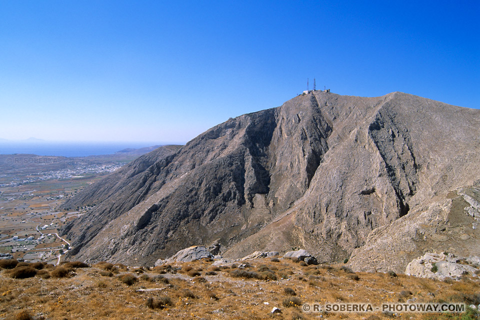 mont Prophitis Elias à Santorin