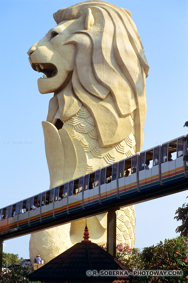 Photos de monorails, photo du monorail de Sentosa à Singapour