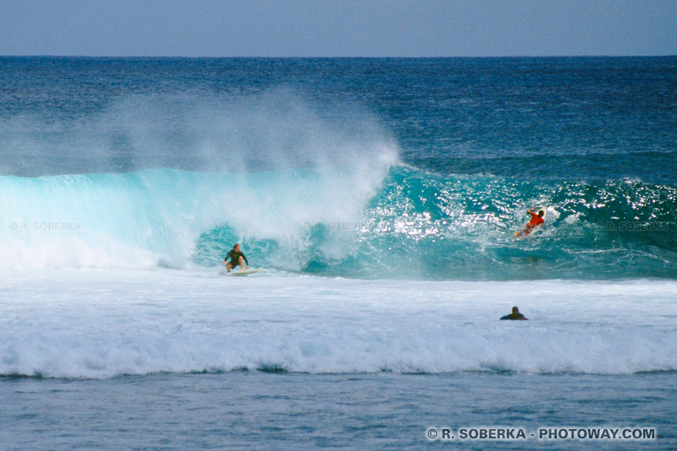 Photos des vagues de l'océan Indien à Bali