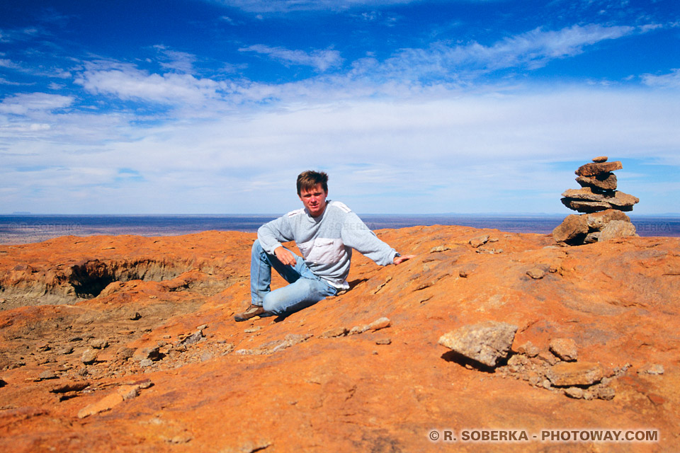 Photo de Richard au sommet d'Ayers Rock en Australie