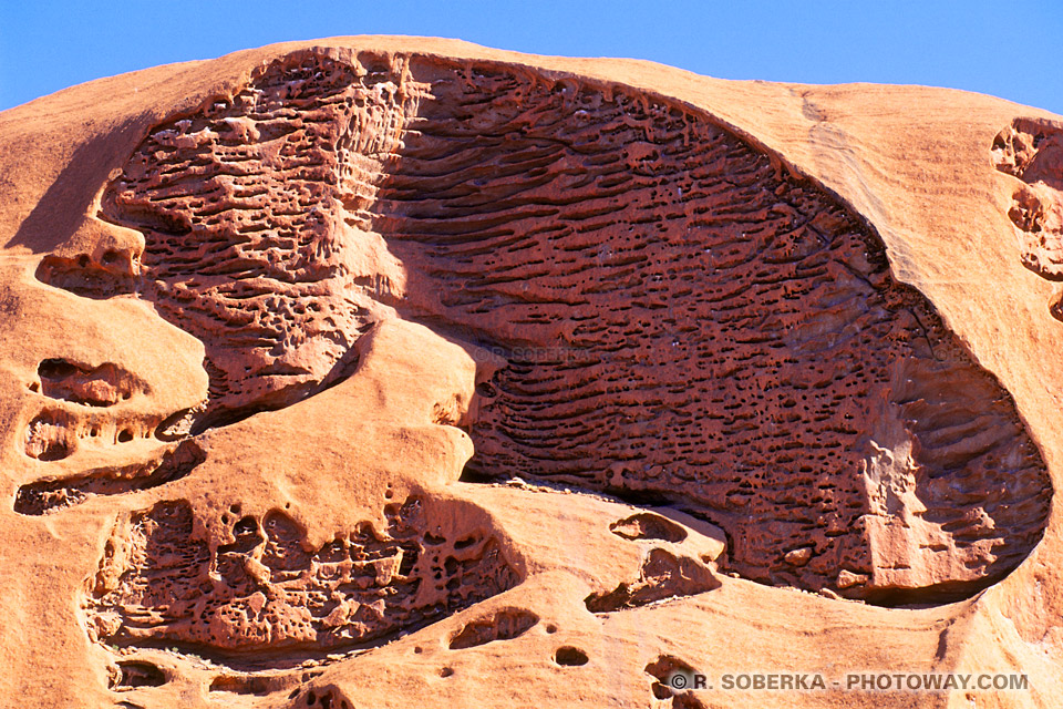 Photos de l'érosion d'Ayers Rock - Uluru en Australie