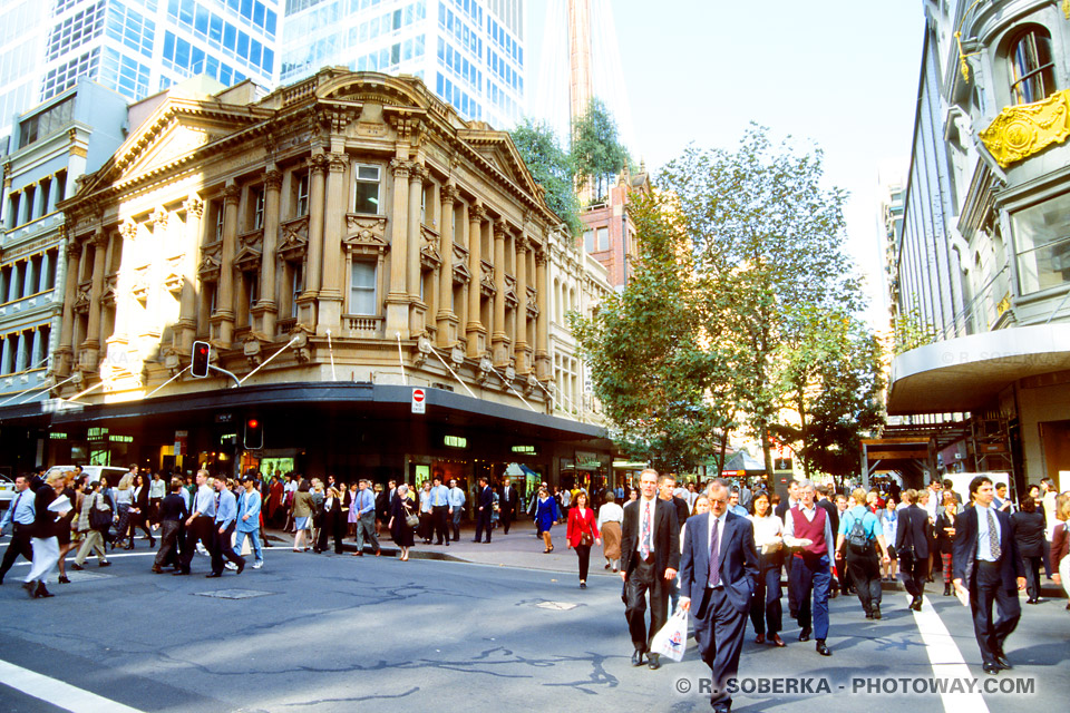 Photo de rues du centre ville de Sydney